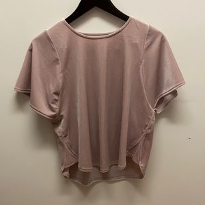 Madewell Pink Velvet Top